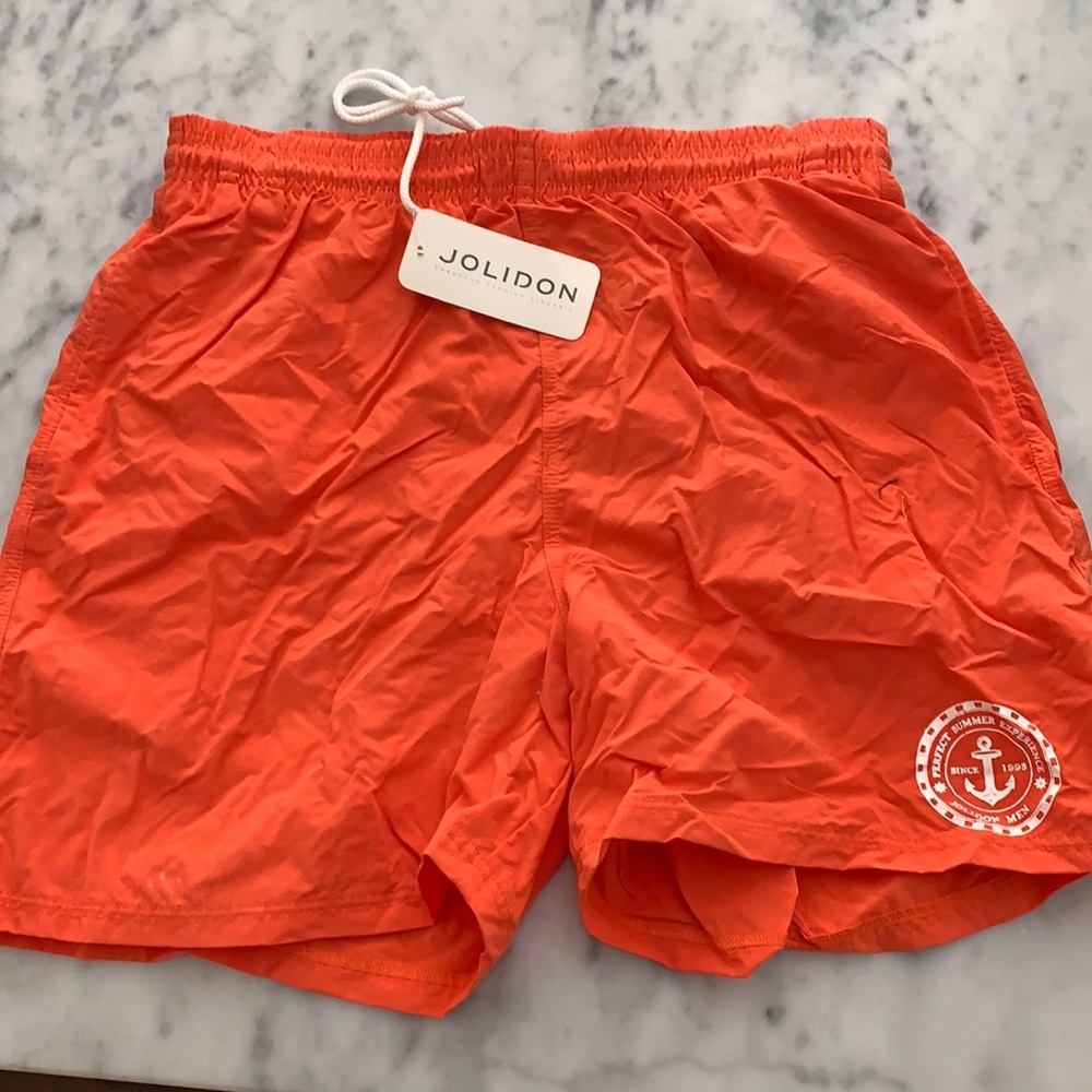 Men bathing suit orange